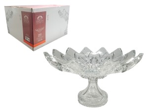 SALADEIRA COM PÉ EM VIDRO 33X19CM