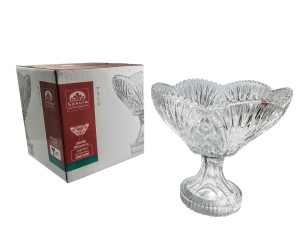 BOWL EM VIDRO COM PÉ 24X22CM