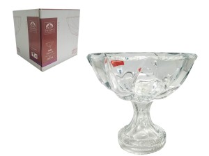 BOWL COM PÉ EM VIDRO 23X21CM