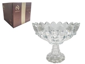 FRUTEIRA EM VIDRO COM PÉ  28X23CM